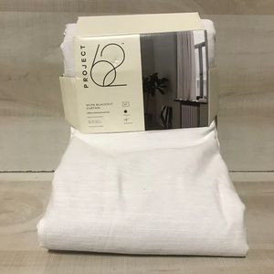 (1) Project 62 Blackout Curtain Natural White Henna 63”L x 50” W